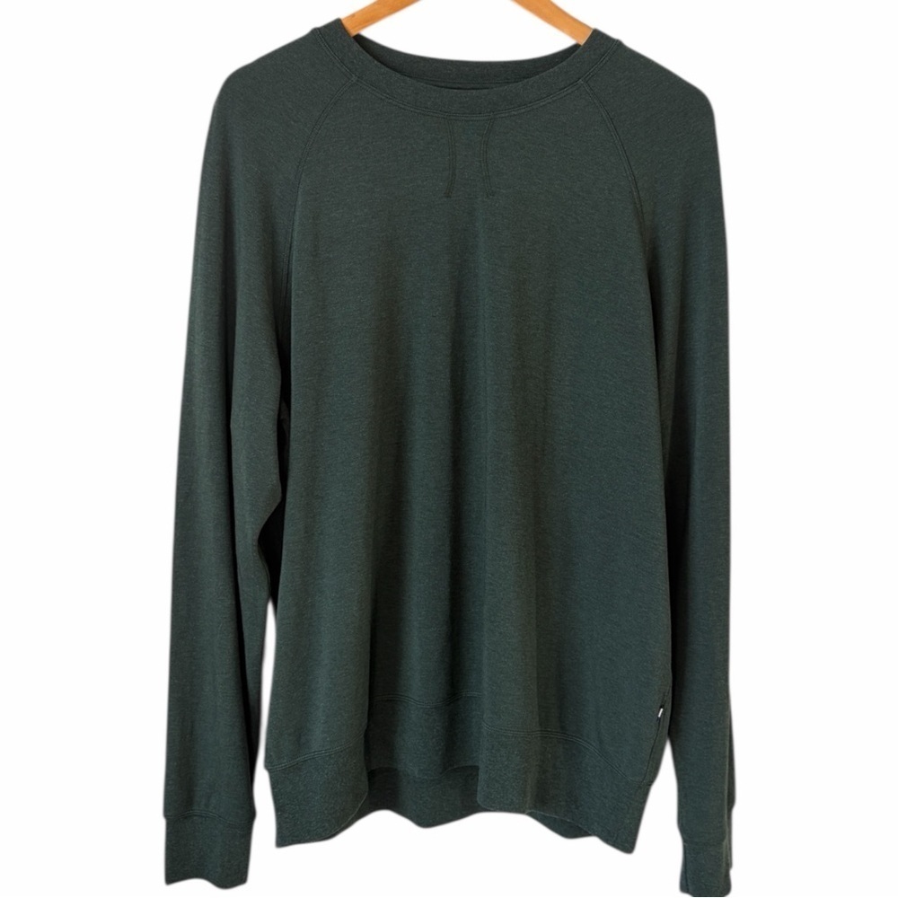 Kit and Ace Brushed Long Sleeve Crewneck Green Men's XL